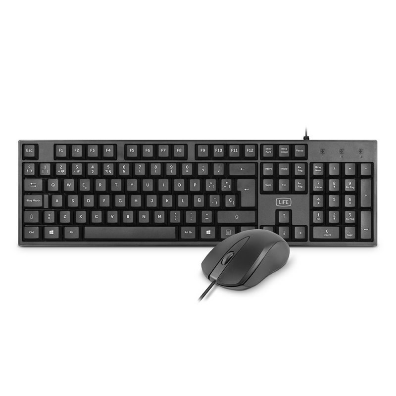 1life Kit Teclado Raton Base Kit Usb Slim 1000dpi